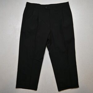 Vtg Austin Reed 38x28 Black Wool Pleated Cuffed Baggy Classic Dress Mens Pants